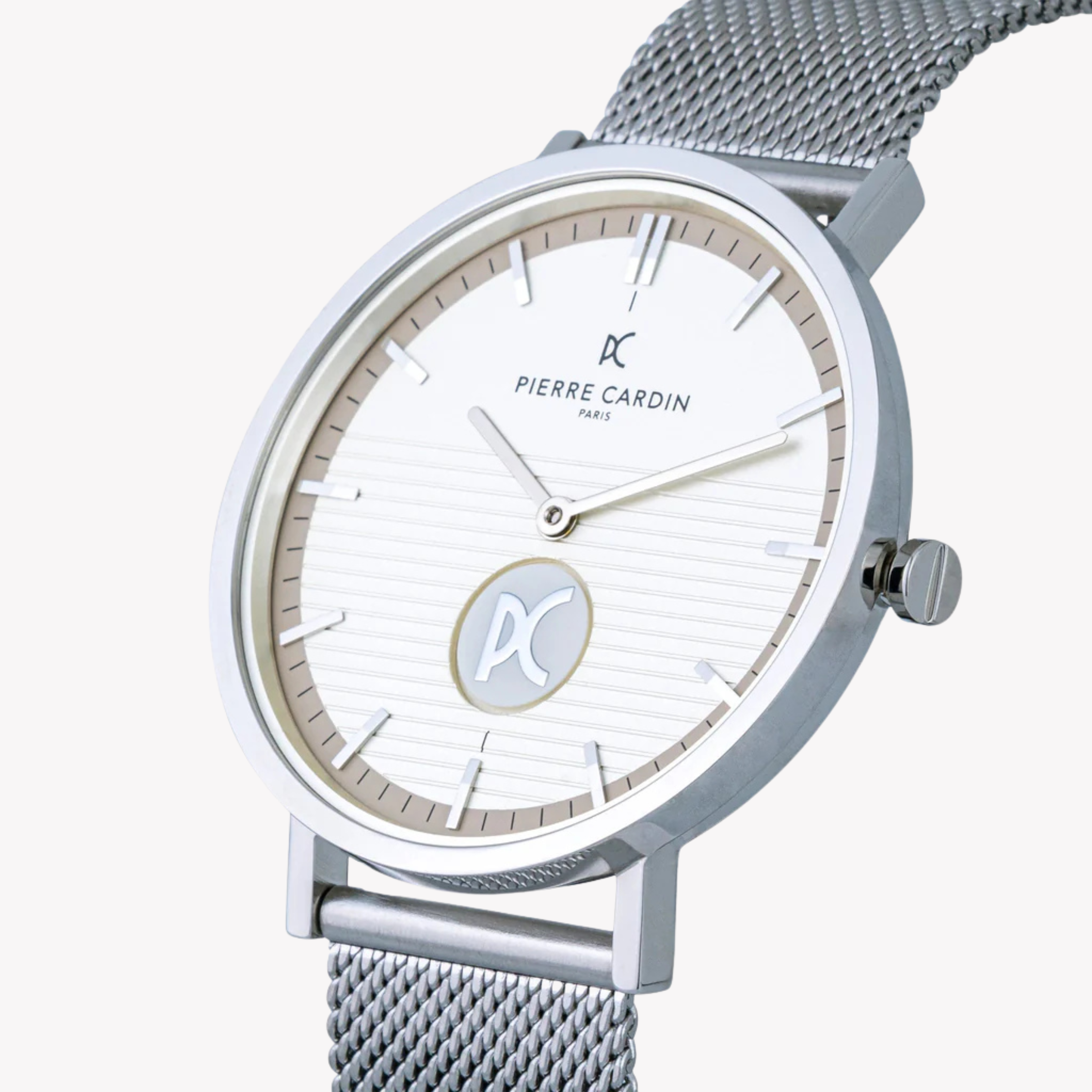 Pierre Cardin Men's Silver Stainless Steel Watch, Gray Dial | Cbv.1053