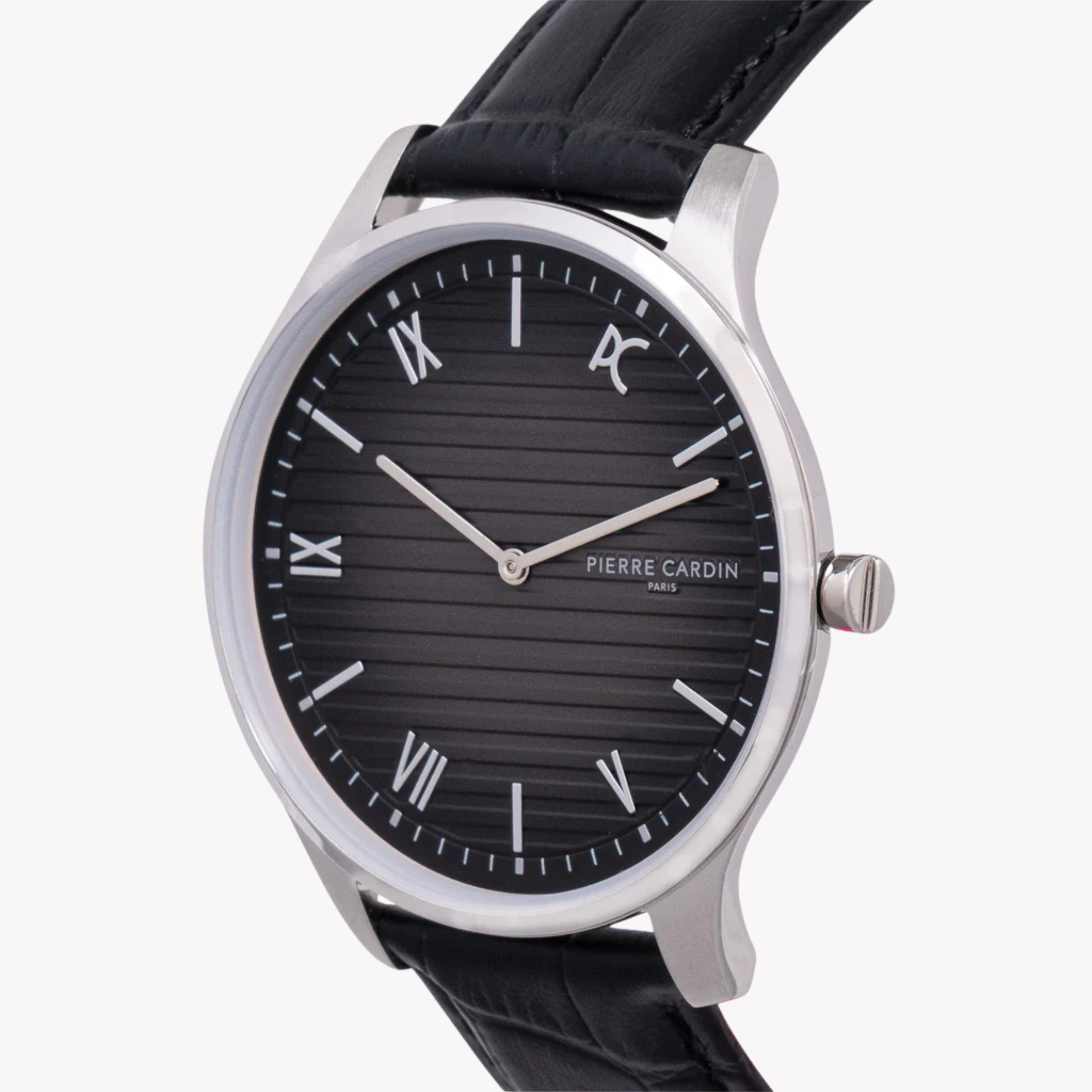 Pierre Cardin Men's Silver Watch, Black Dial | Cba.4025