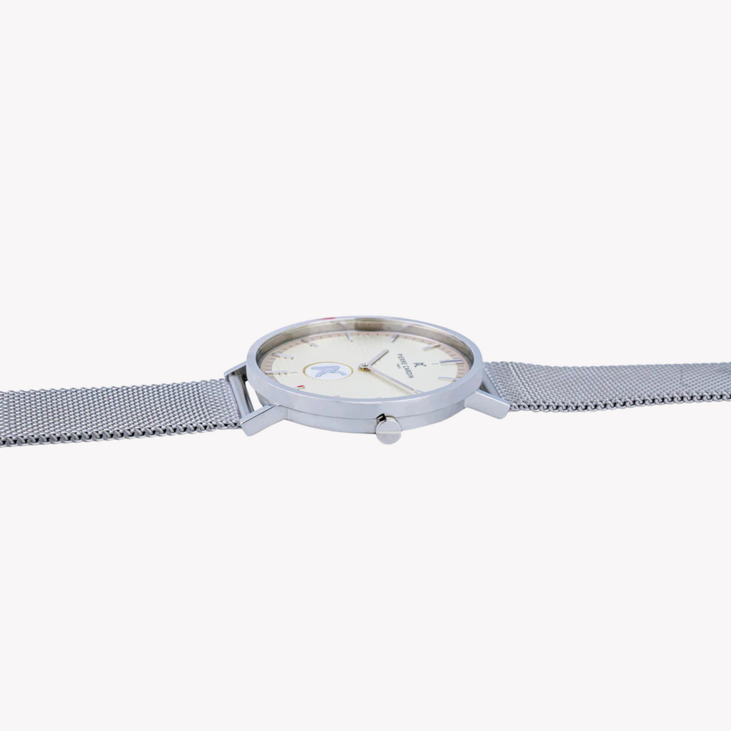 Pierre Cardin Men's Silver Stainless Steel Watch, Gray Dial | Cbv.1053