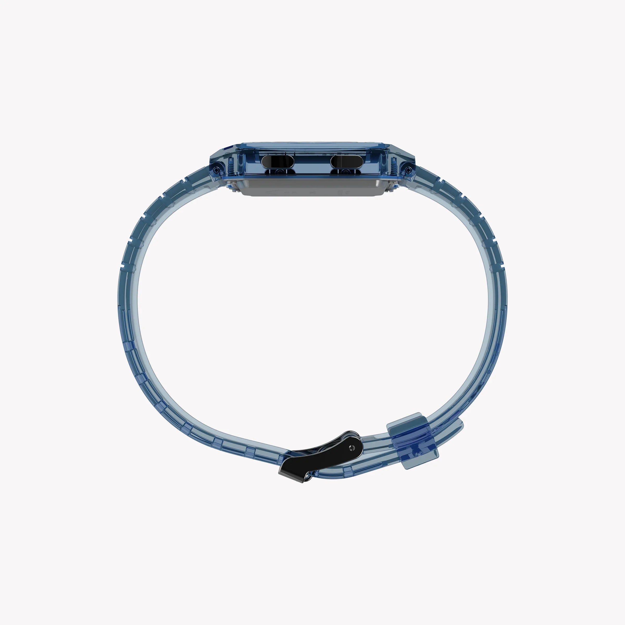 Timex Unisex Blue Resin Watch, Transparent Blue | Tw2w45100