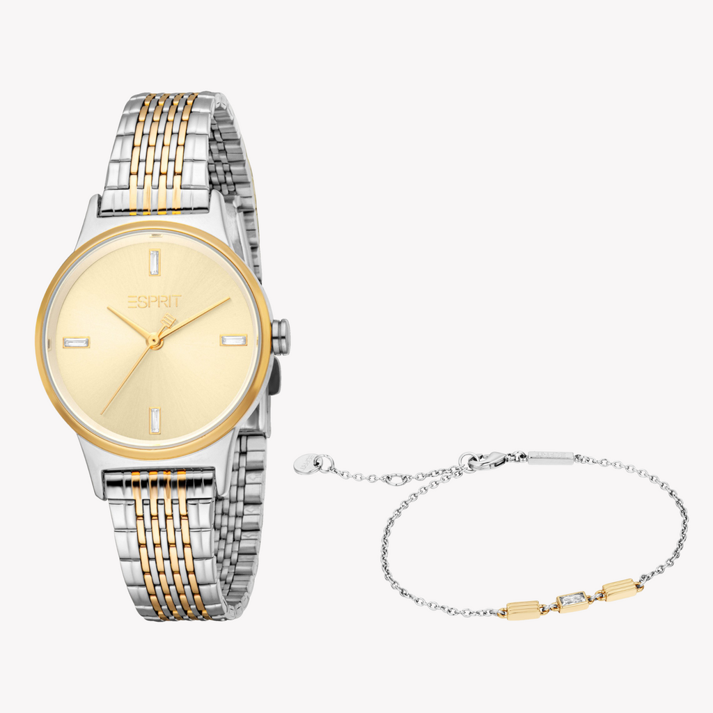 Esprit Women's Silver & Gold Watch | Es1l519m0045