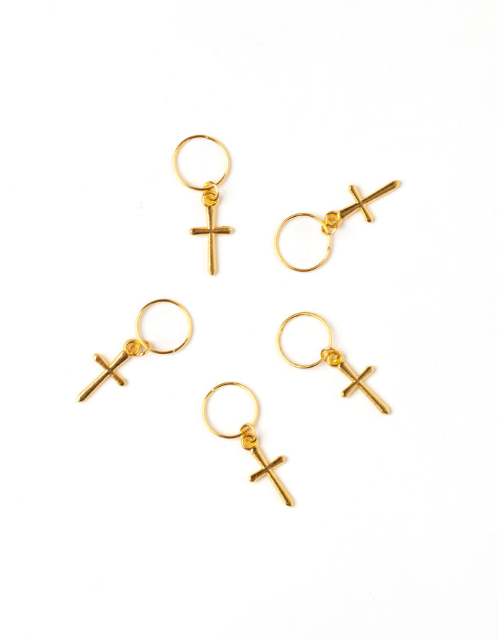 Hajékszer hajkarika medállal KERESZT AFROline (5db)