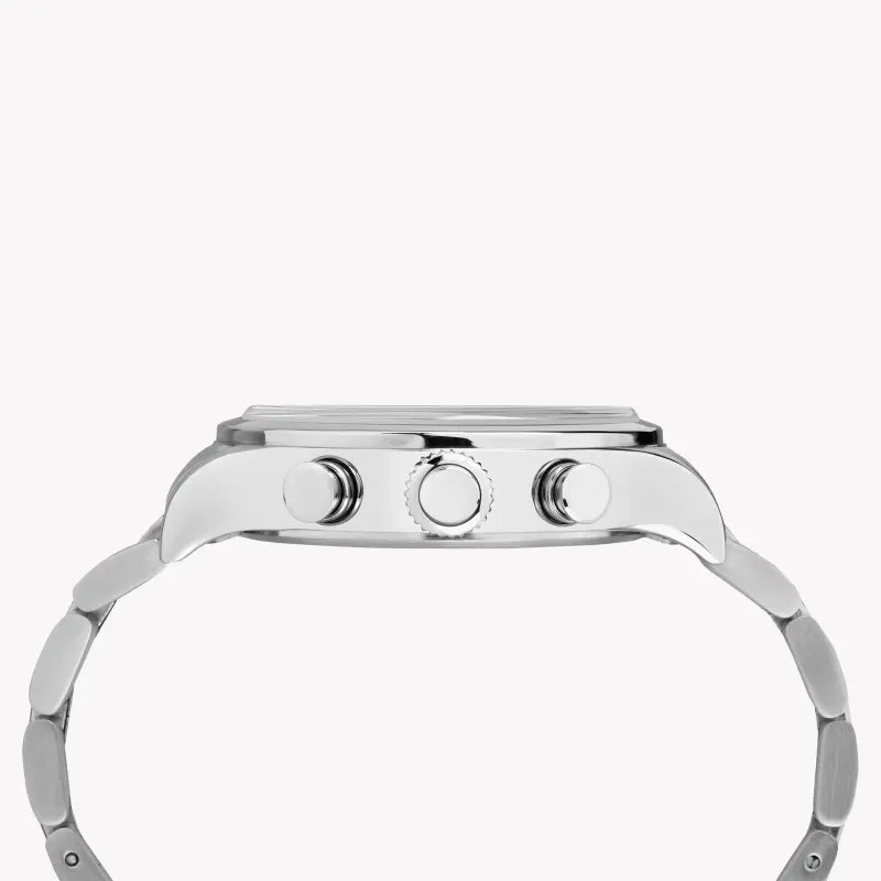 Timex Men's Silver Stainless Steel Watch, Black Dial | Tw2r24900