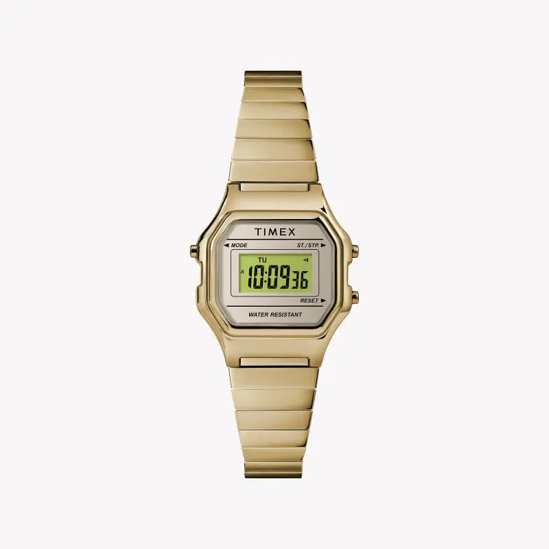 Timex Women's Gold Stainless Steel Watch, Digital Dial | Tw2t48000