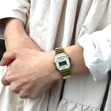 Timex Women's Gold Stainless Steel Watch, Digital Dial | Tw2t48000