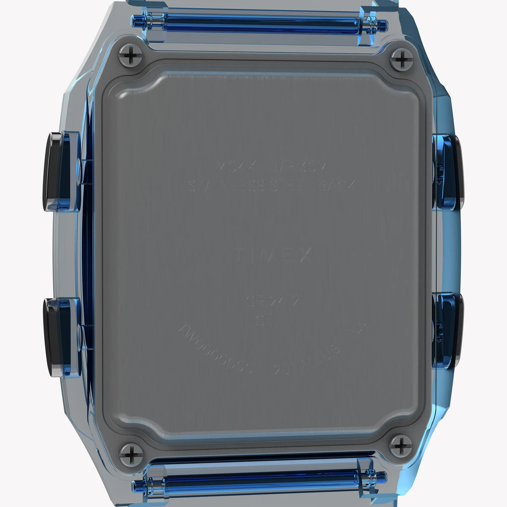 Timex Unisex Blue Resin Watch, Transparent Blue | Tw2w45100